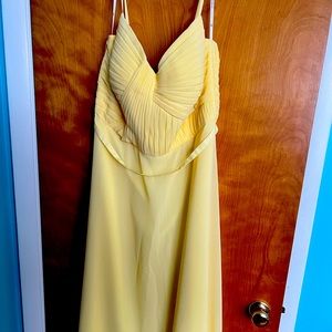 Long Yellow spaghetti strap dress
